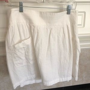 White linen skirt